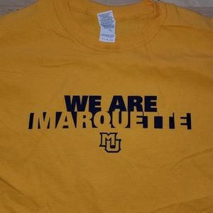 Gildan Yellow "We Are Marquette" Short Sleeve T-Shirt